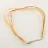 Ribbon Cord Necklace Gold - Riverside Beads