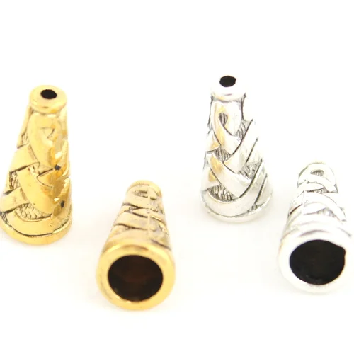 18mm Cone Bead Caps - Gold - Image 2