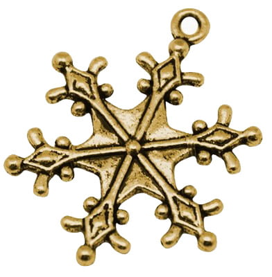 Snowflake Charms - Gold Plated - Riverside Beads