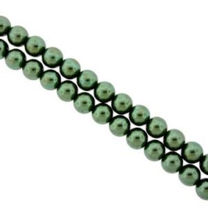 Glass Pearls - Green - 4mm, 6mm, 8mm - Riverside Beads