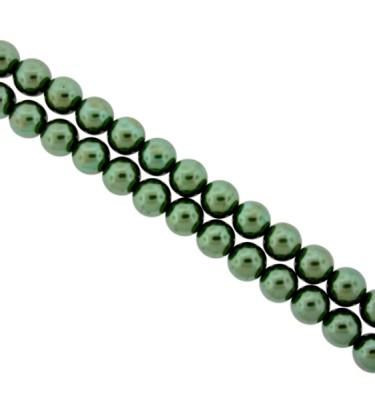 Glass Pearls - Green - 4mm, 6mm, 8mm - Riverside Beads
