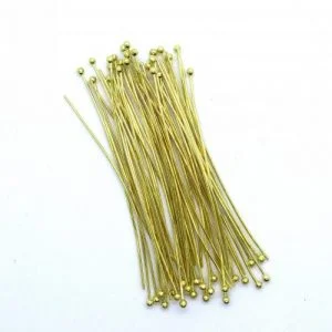 60mm Gold Ball Headpins - Riverside Beads