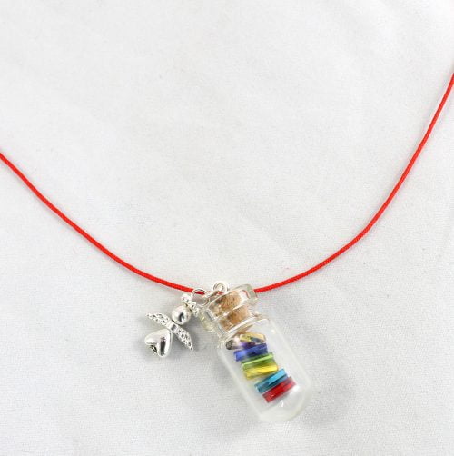 Rainbow Wish Angel Necklace-riverside beads