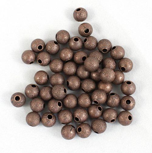 6mm Copper Stardust Bead - Riverside Beads