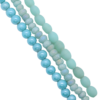 3 Strands of Glass Beads - Misty Teal - Riverside Beads