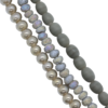 3 Strands of Glass Beads - Stone Grey - Riverside Beads
