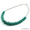 Teal Crystal Kumihimo Necklace-riverside beads