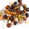 Indian Glass Mix approx. 50grams - Brown - Riverside Beads