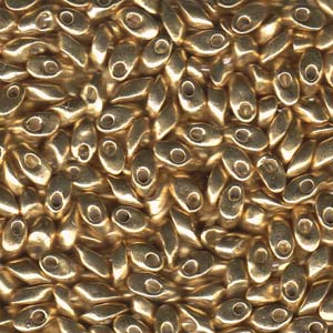Long Magatamas Galvanised Gold - Riverside Beads