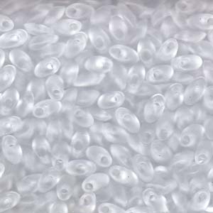 Long Magatamas Matte Transparent Crystal - Riverside Beads