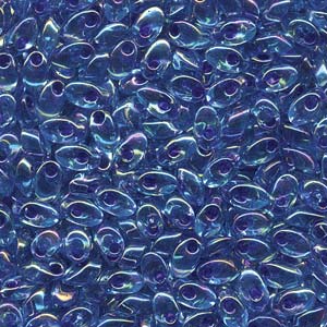 Long Magatamas Cobalt Lined Sapphire AB - Riverside Beads