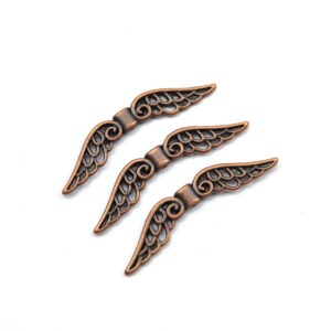 Large copper filigree angel wings for handmade angel charms, jewellery making and craft projects