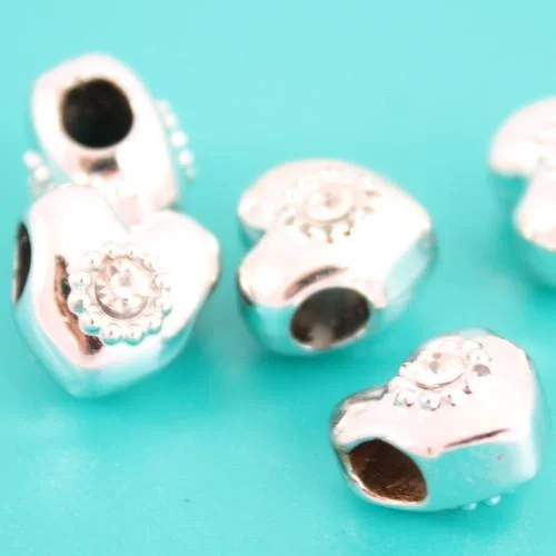 Large Holed Heart Bead - Riverside Beads