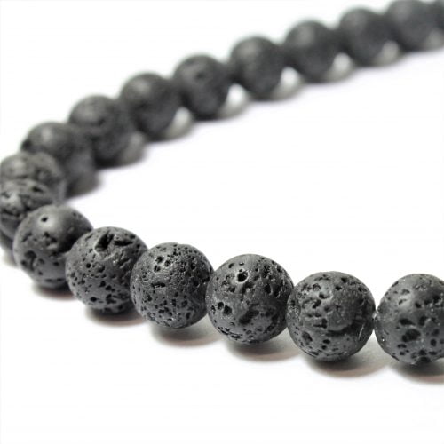 8mm Black Lava Bead - Riverside Beads