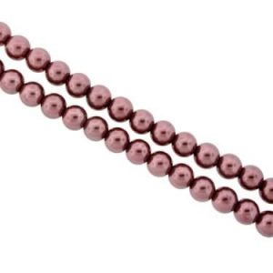 Glass Pearls - Light Brown - 4mm, 6mm, 8mm - Riverside Beads