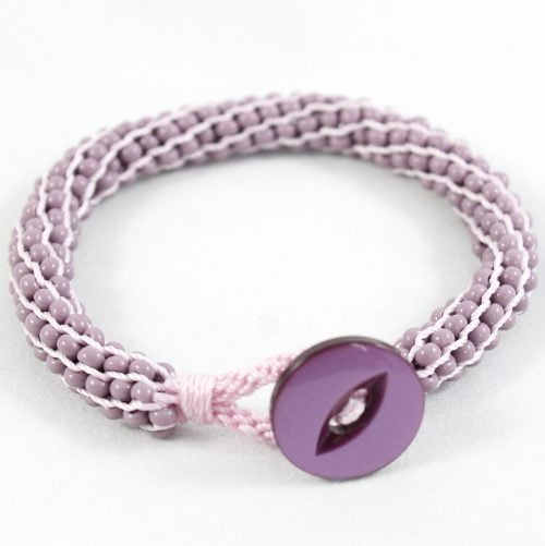 Loraine Insideout Bracelet - Purple - riverside beads