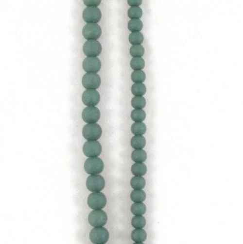 Stone Effect Glass Beads 6mm and 8mm - Dark Green - Riverside Beads