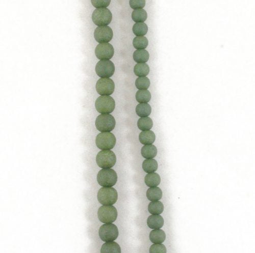 Stone Effect Glass Beads 6mm and 8mm - Olive Green - Riverside Beads