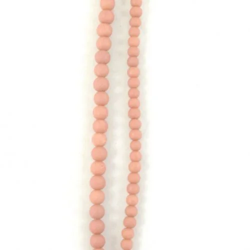 Stone Effect Glass Beads 6mm and 8mm - Pale Orange - Riverside Beads