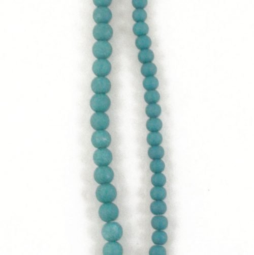 Stone Effect Glass Beads 6mm and 8mm - Teal - Riverside Beads