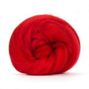 Merino Wool Top Scarlet - Riverside Beads