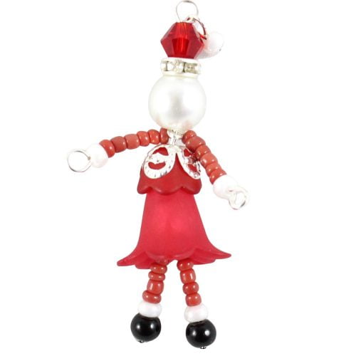 beaded Mrs Claus charms-riverside beads