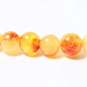 Orange Jade 8mm Bead - Riverside Beads