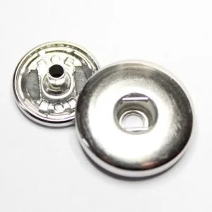 Popper Fabric Clasp - Silver - Riverside Beads