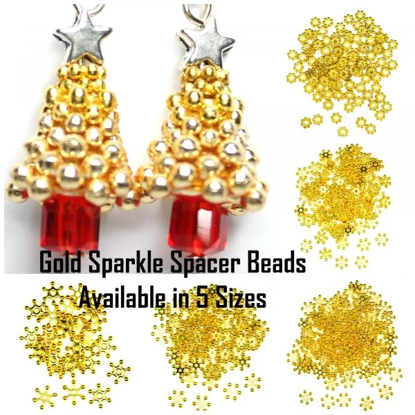 Gold Metal Sparkle Spacer Beads - Image 7