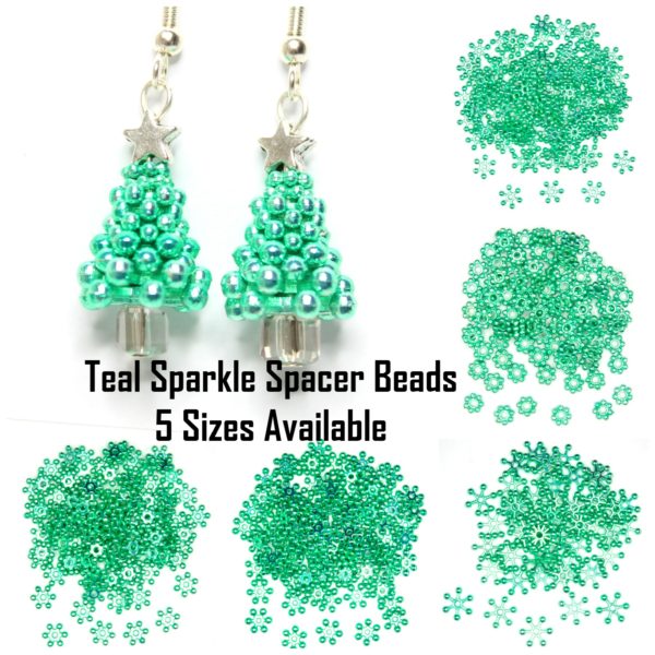 Green Sparkle Spacer Beads