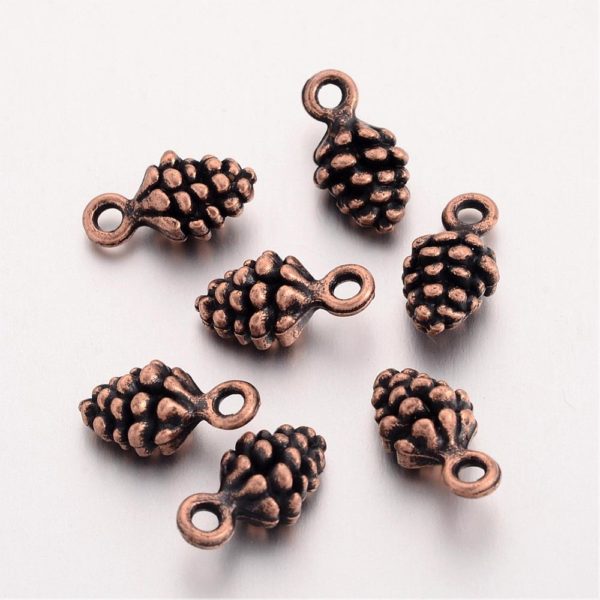 Pine Cone Charm Copper - Riverside Beads