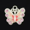 Pink Enamel Butterfly Charms - Riverside Beads