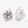Christmas Flower Charm - Silver Plated Poinsettia - Riverside Beads