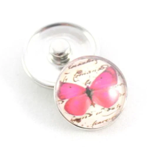 Popper Charm Paper Butterfly - Pink
