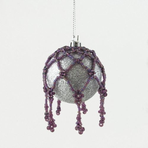 Beaded Bauble Net Purple - riverside beads