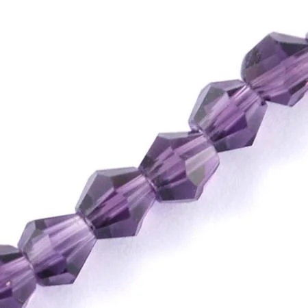Crystal Bicone Bead - Dark Purple