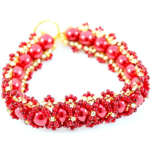Caterpillar Bracelet Kit Red - Riverside Beads