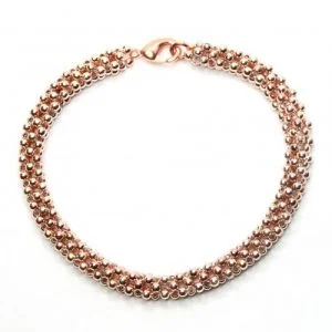 Rose Gold Cubic Right Angle-riverside beads