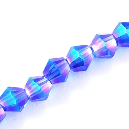 Crystal Bicone Bead - Royal Blue AB
