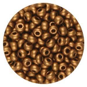 Size 11/0 Preciosa Seed Beads - Pale Gold Bronze - Riverside Beads
