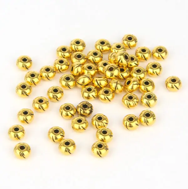 Grooved Spacer Beads - Gold