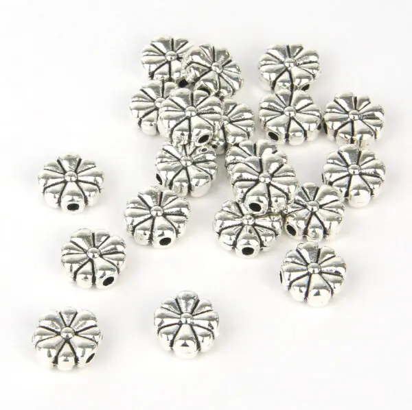 Tibetan Style Flower Beads - Riverside Beads
