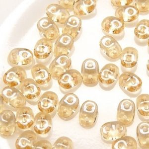 Czech SuperDuos - Crystal Orange Lustre - Riverside Beads