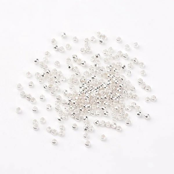 1.5mm Silver Plated Crimp Beads - Riverside Beads