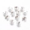 3mm Crimp Cover - Silver Plated Stardust - Riverside Beads