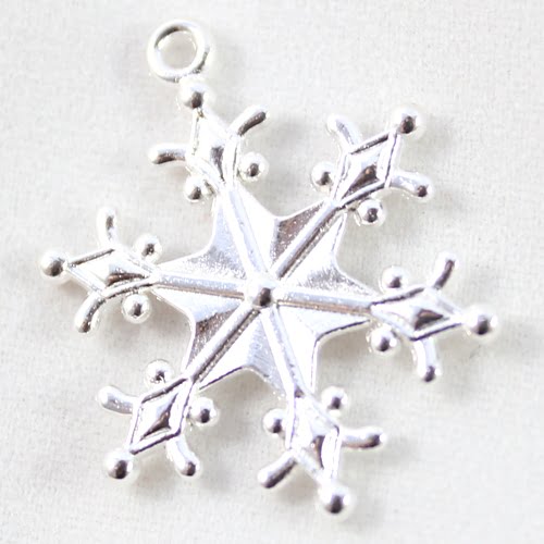 Snowflake Charms - Silver Plated - Riverside Beads