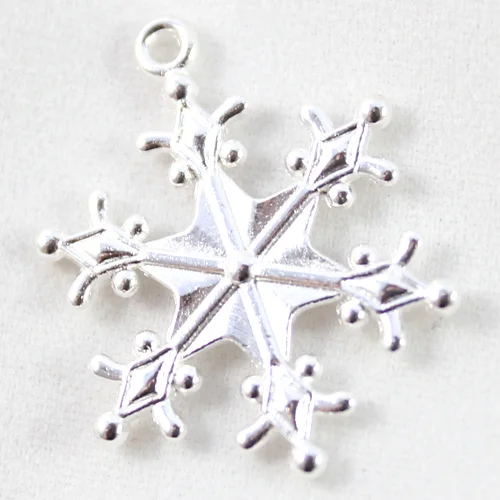 Snowflake Charms - Silver Plated - Riverside Beads