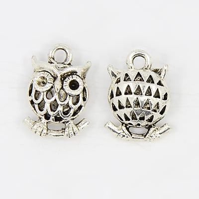Small Hollow Owl Charms - Riverside Beads