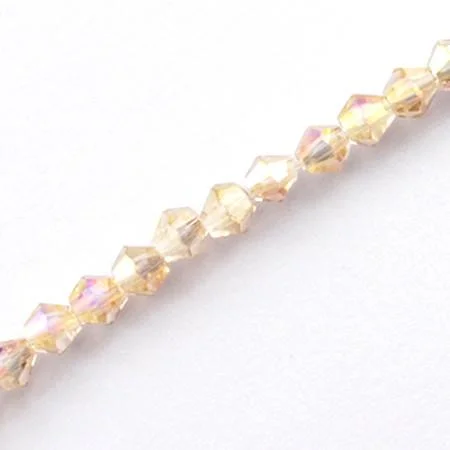 Crystal Bicone Bead - Smoky Quartz AB