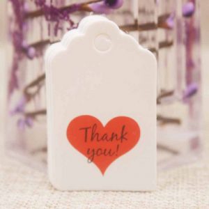 Thank You Heart Tags - Riverside Beads
